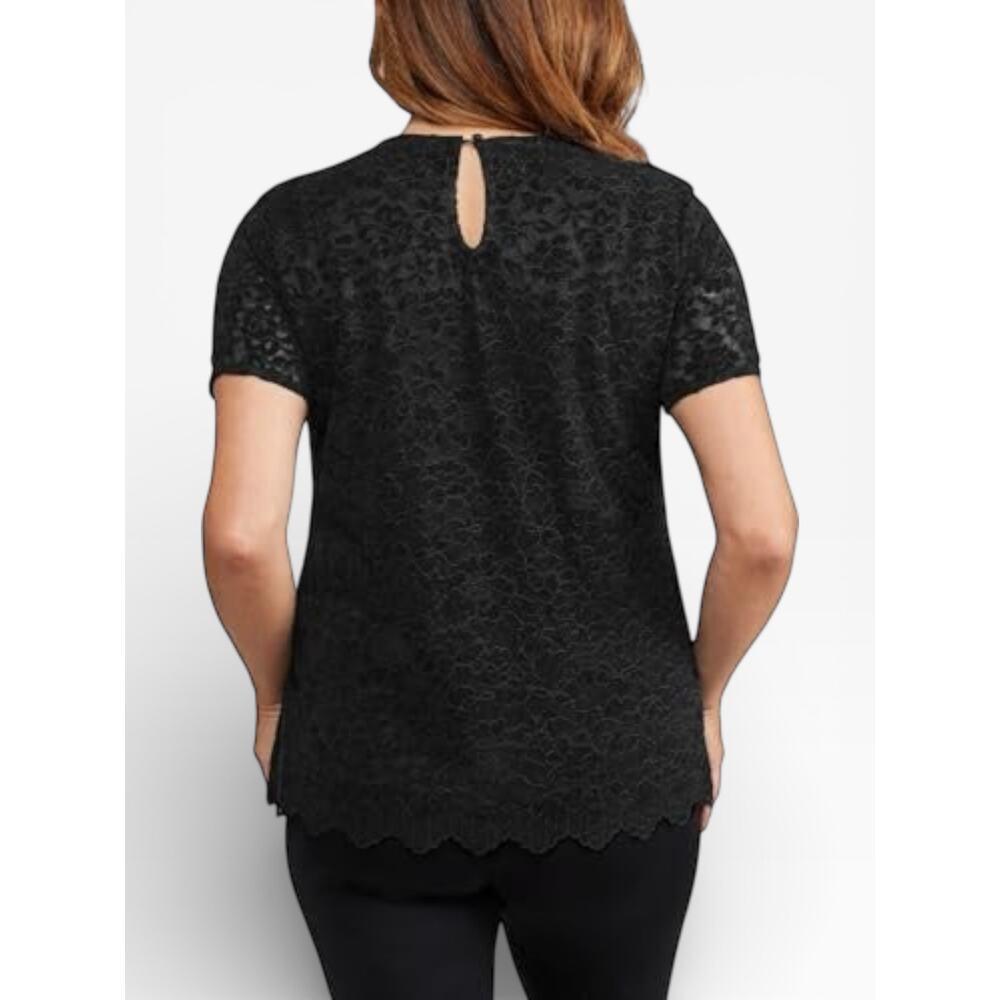 Teddi Rose Lace Keyhole Top Women XL Black NWT - Picture 4 of 4